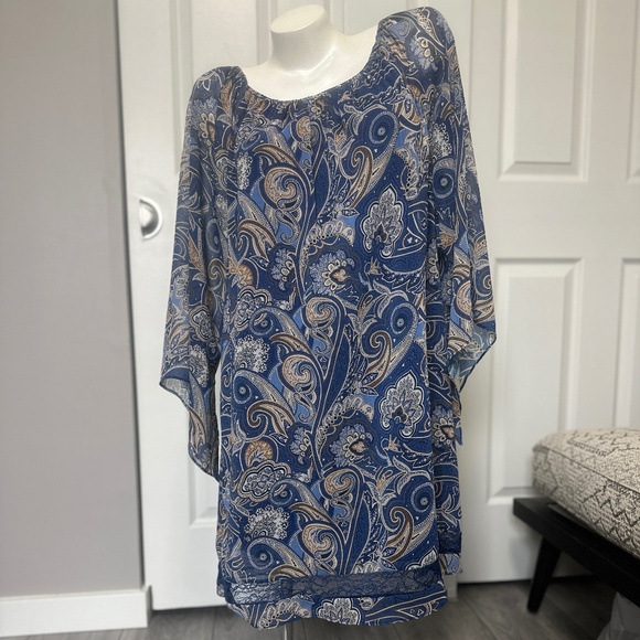 ALICE + OLIVIA Like-New Dreamy Women's Butterfly-Sleeve Mini Dress size L - Picture 7 of 10